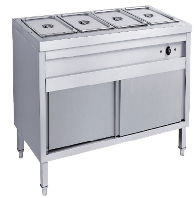 Efficient 5-Pan Electric Bain Marie with Drain Tap & Cabinet – German Components