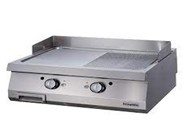 Electric half ribbed griddle