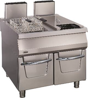 Double gas deep fryer