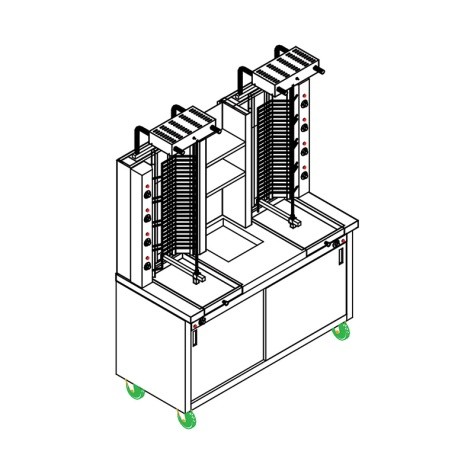 Gas shawarma machine